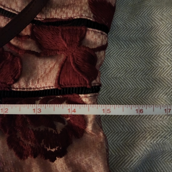 Lulus Size L Alluring Dream Burgundy Floral Mesh Lace Trumpet Midi Dress - Picture 13 of 15